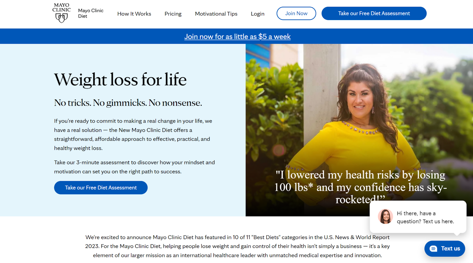 Mayo Clinic website homepage