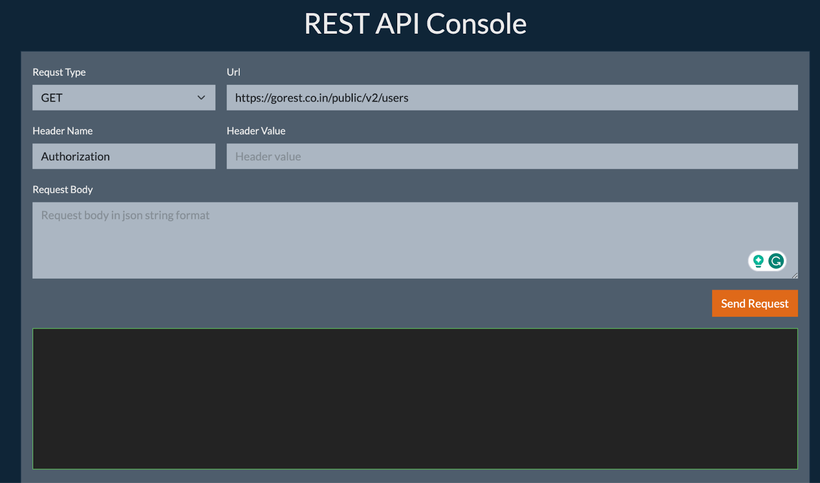 Rest API Console