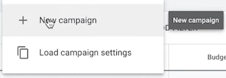 Select "+New campaign."