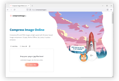 A screenshot of Compressimage.io website