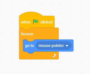 Scratch code for follow the mouse