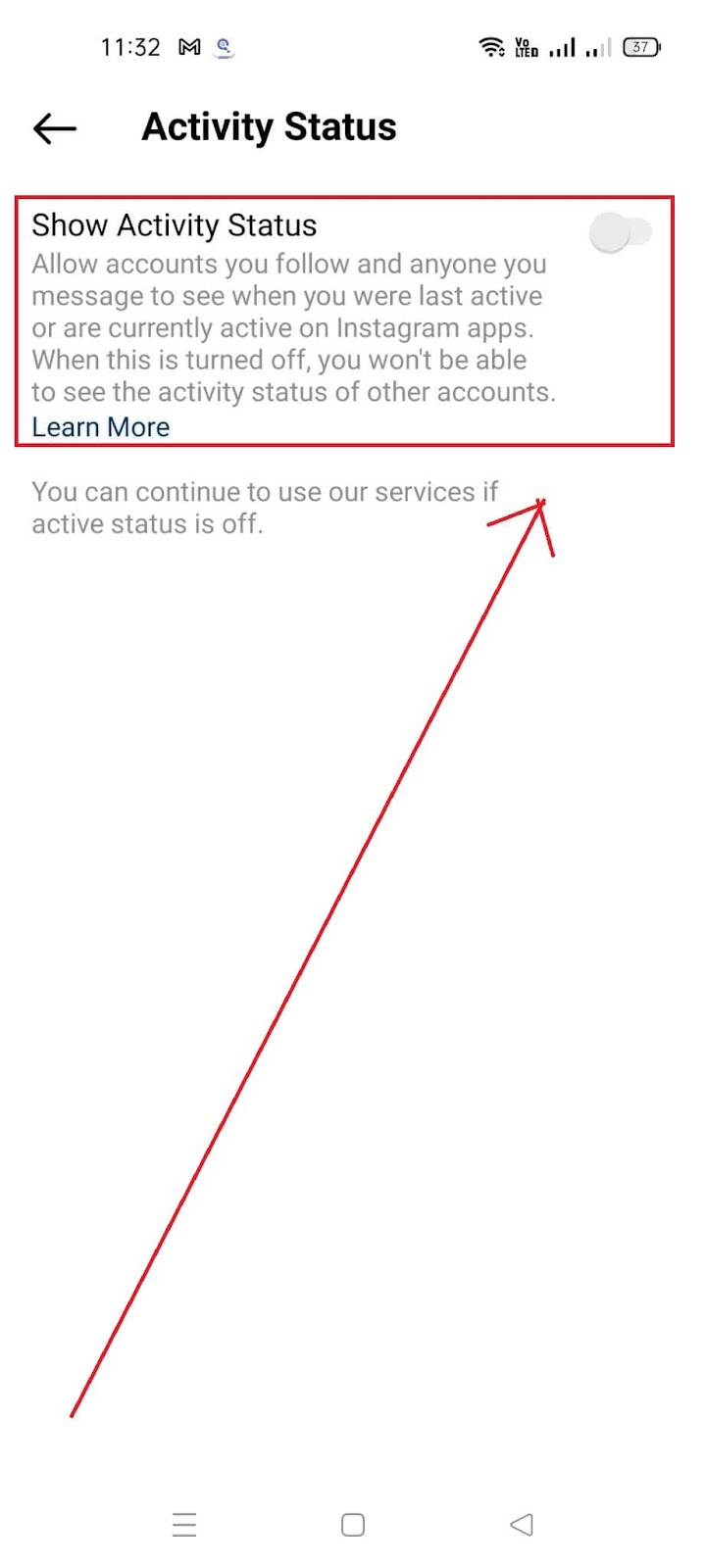 How to Turn Off Active Status on Instagram - Toggle Off Show Activity Status
