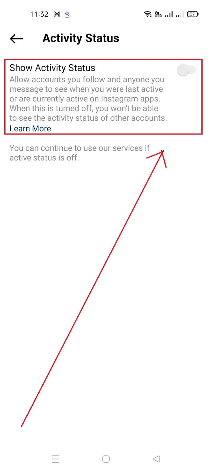 How to Turn Off Active Status on Instagram - Toggle Off Show Activity Status