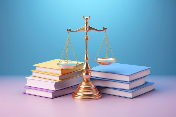 Scales of justice in 3D, symbolising the essence of law and legal principles.