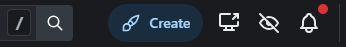 「Create」ボタン