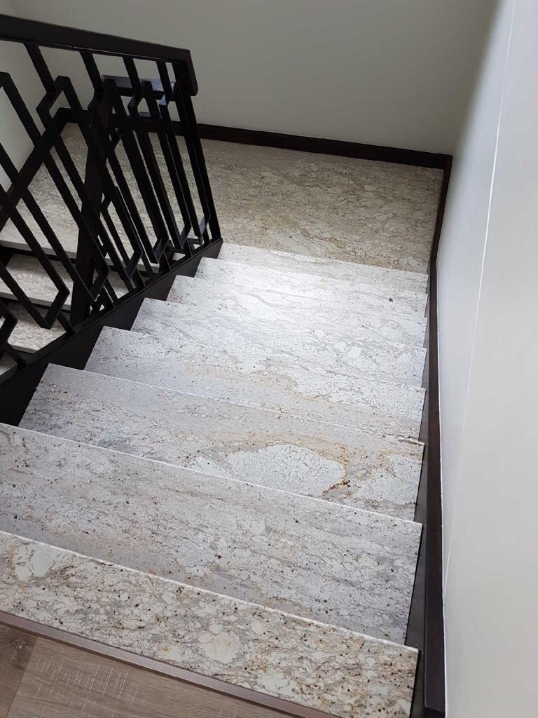 White Granite Staircase