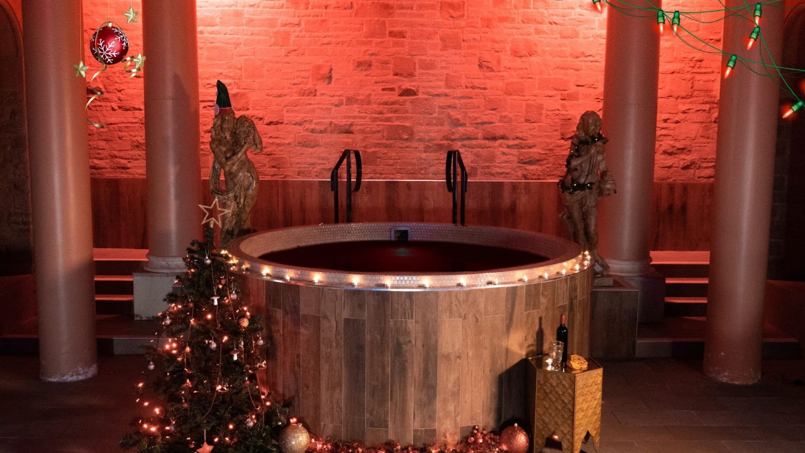 hot tub christmas lights