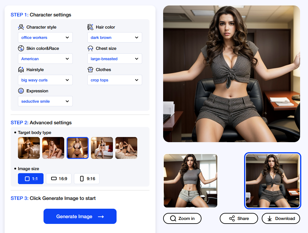 AI Girlfriend Exported by MioCreate Free Pron Generator for Your AI Sexchat Bot 