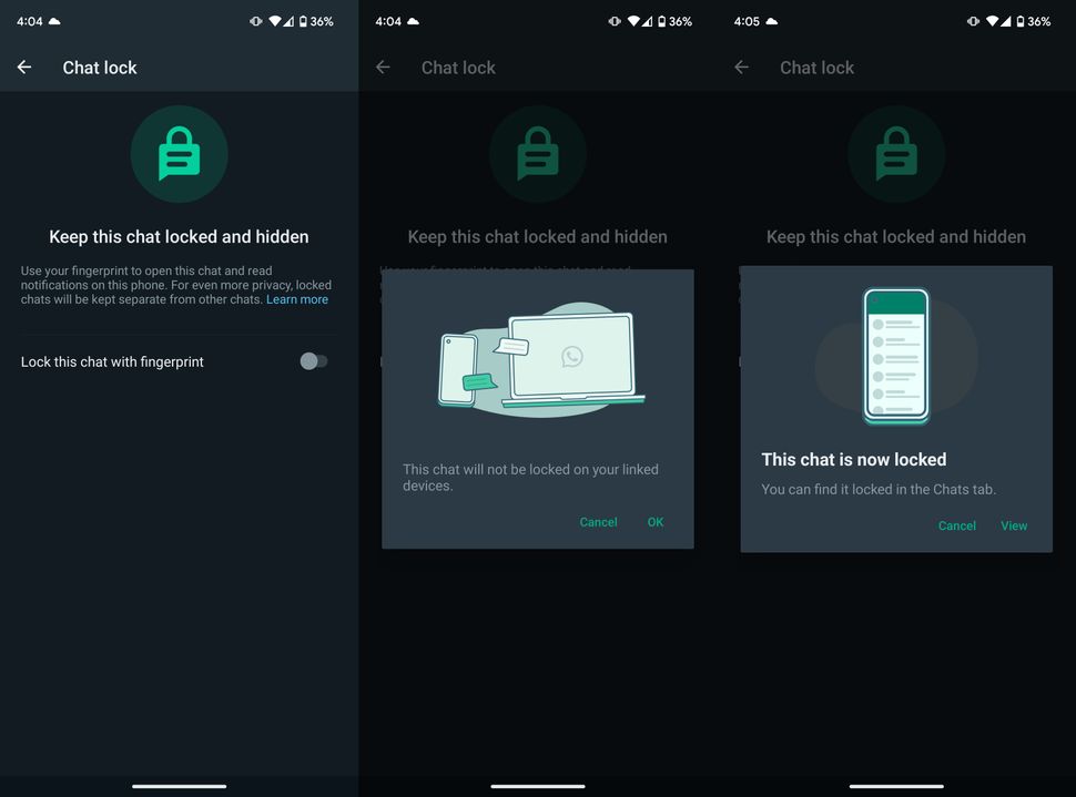 Configuration de l'Option Chat Lock sur WhatsApp