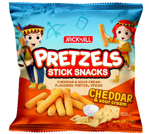 A bag of pretzels

Description automatically generated