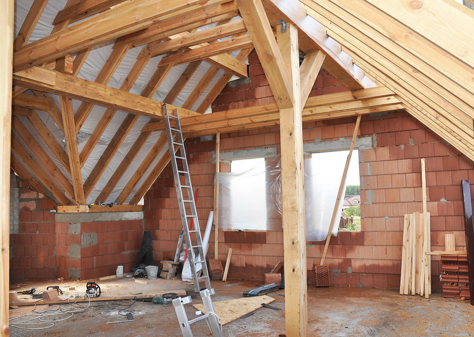 Attic maintenance at home in Wisconsin