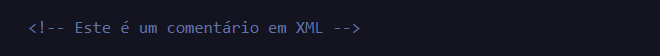 comentários XML