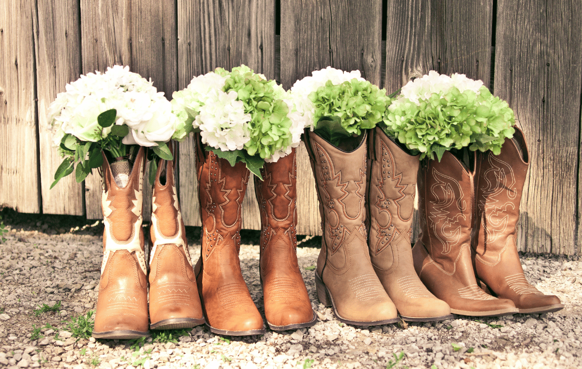Cowboy boot wedding theme
