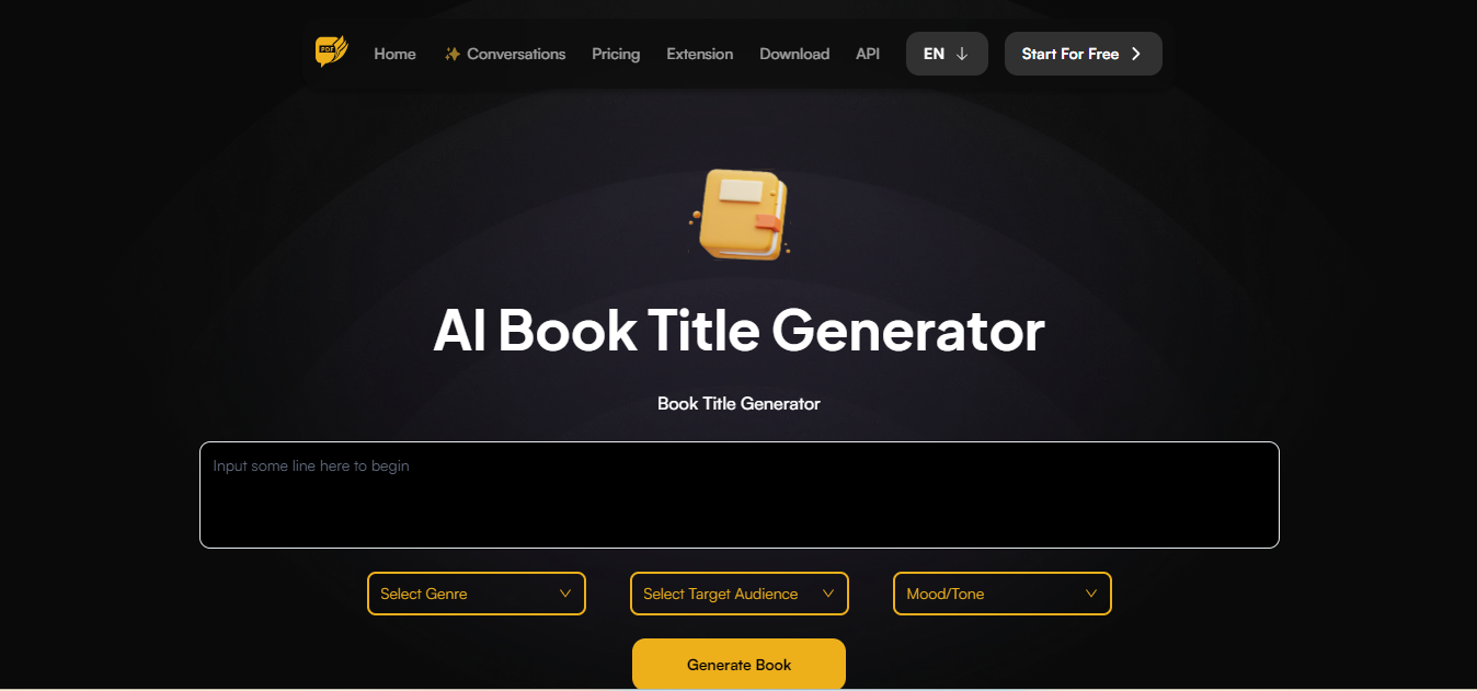 AskYourPDF AI Book Title Generator