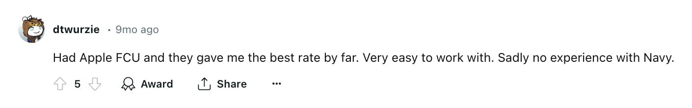 Apple Federal Credit Union Reddit