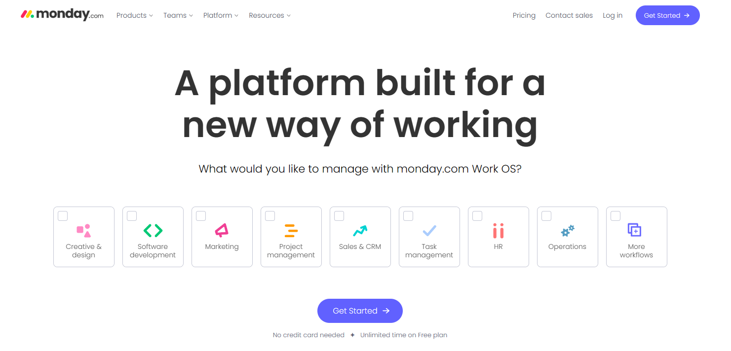 A platform built for a new way of working with Monday.Com