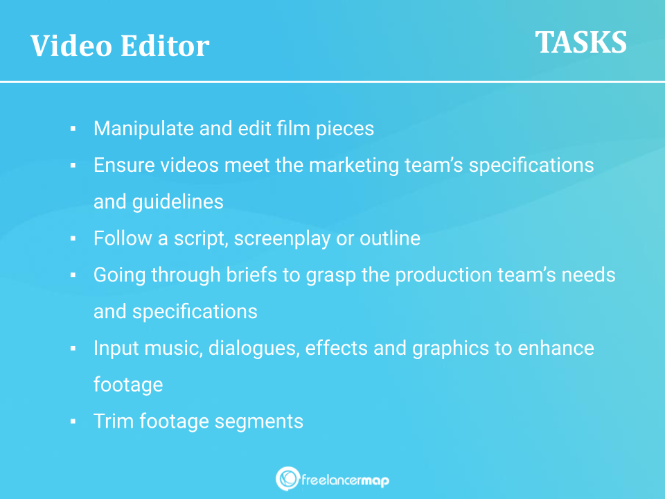 Responsibilities Of A Video Editor