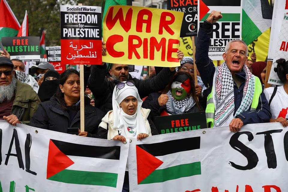 خیزش مردم لندن در حمایت از فلسطین