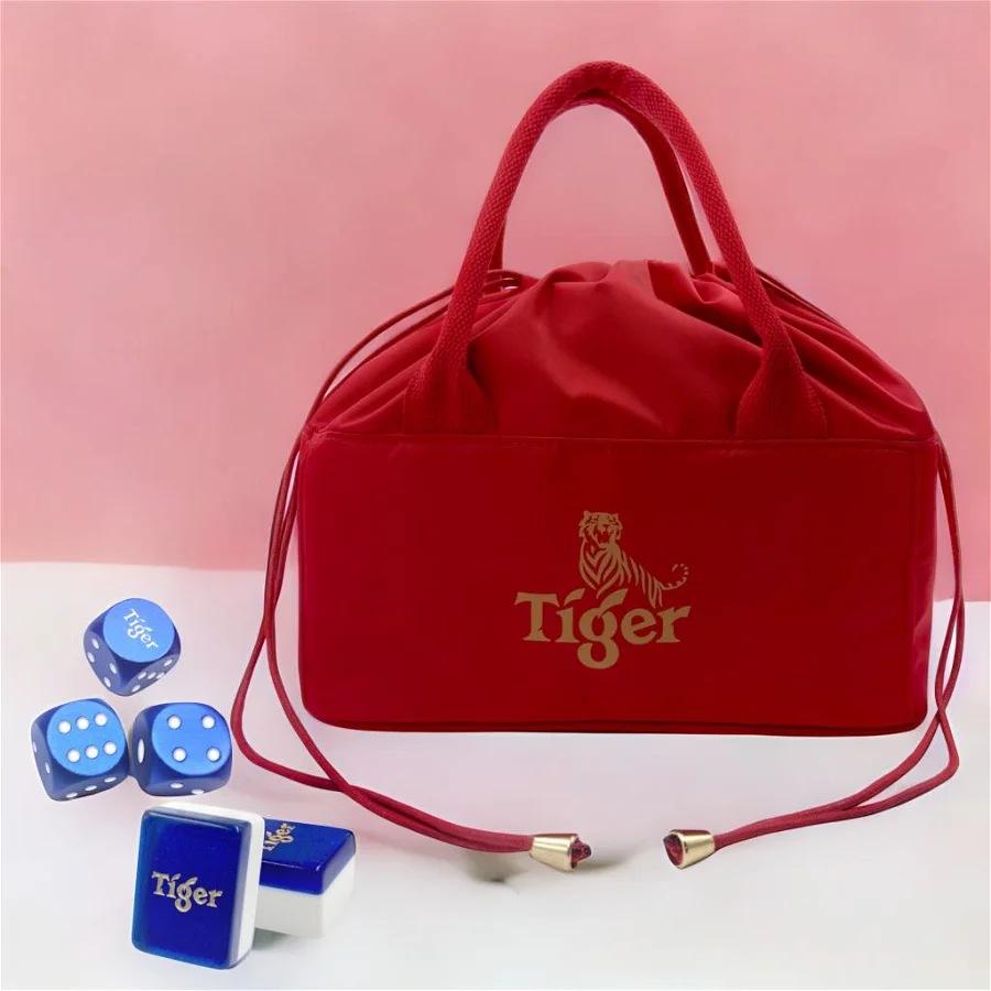 Tiger Chinese New Year Mahjong Set - Drawstring bag