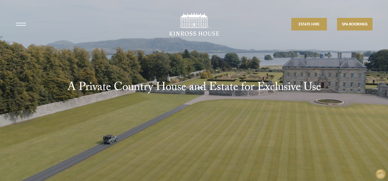 hotel website examples, Kinross House