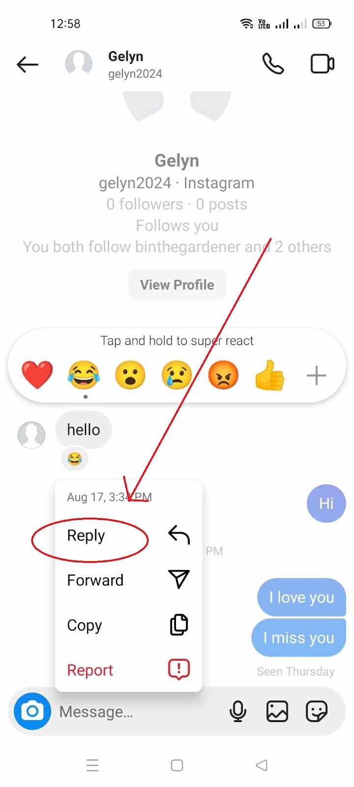Why can't I reply to messages on Instagram - Reply