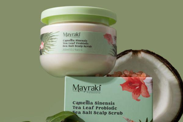 Mayraki's Camellia Sinensis Tea Leaf Probiotic Sea Salt Scalp Scrub!
