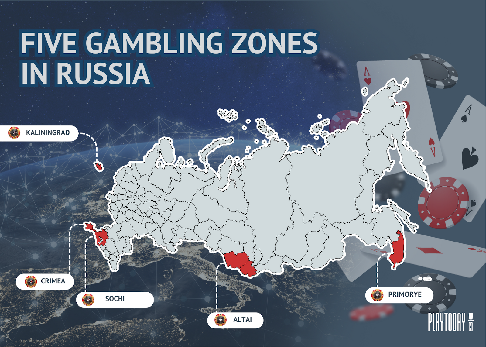 Russian Gambling Zones Map Visualizer