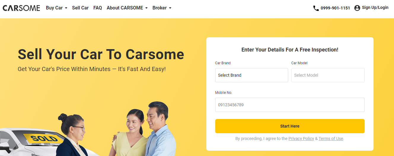 Carsome.ph car selling platform