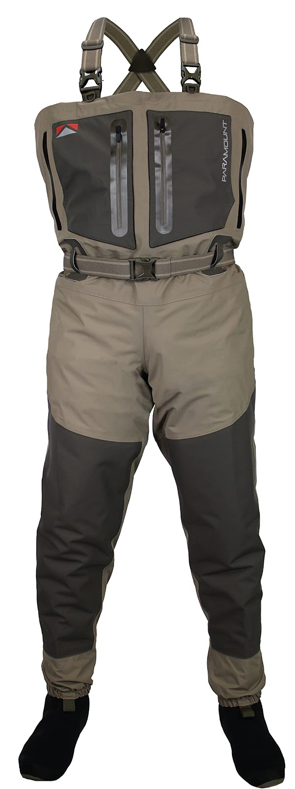 Paramount Outdoors Whetstone Men's Breathable Fly Fishing Chest Wader Split Pocket Stockingfoot Fishing Wader XX-Large Elk