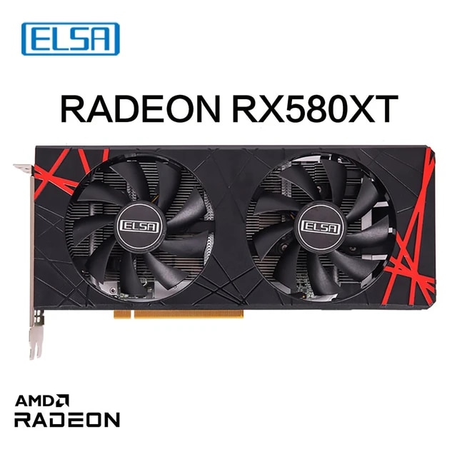 Meilleures offres 11.11 ELSA AMD Radeon RX 580 8GB GDDR5 2048SP 256bit Black GPU For Desk Computer  Gaming And Office Graphics Card - AliExpress