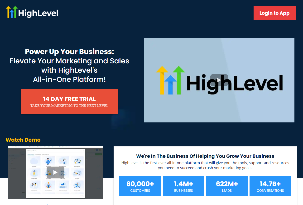 Power Up your Business: Elevate your marketing and sales with HighLevel's all-in-one platform!