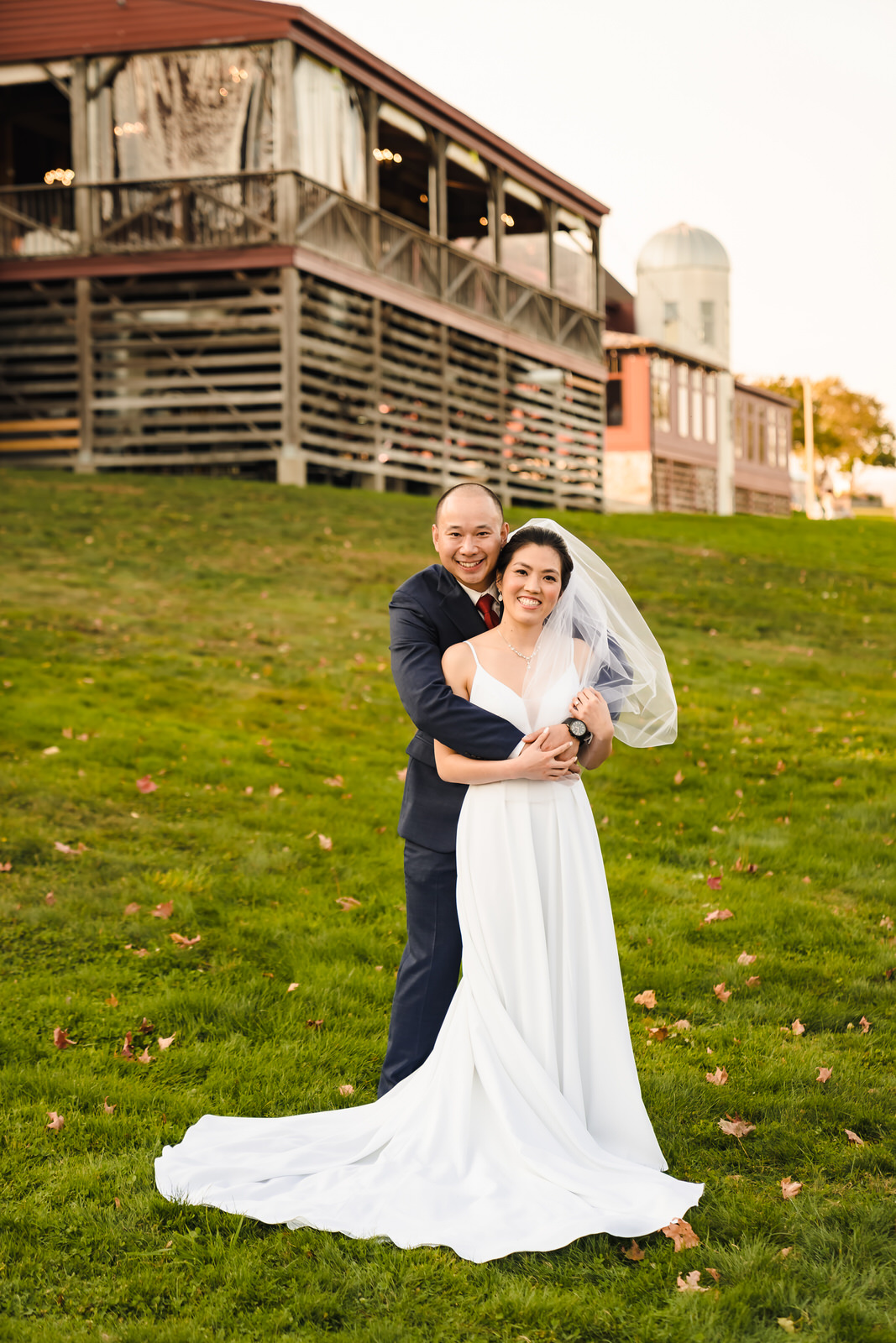 The Barn at Gibbet Hill Photo of the bride and groom by Boston Wedding Photographer Nicole Chan Photography