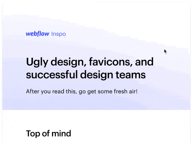 Webflow Email Campaign GIF