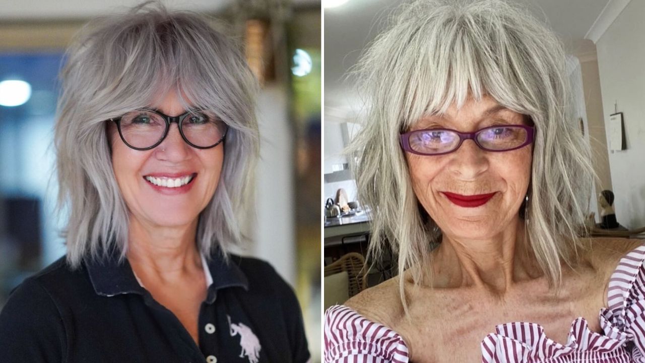 30 Best Short Hair For Older Women Over 60 With Glasses - 28. Side-Parted Pixie Bob with Glasses