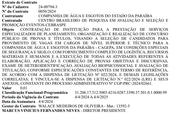 Banca Definida para o Concurso CAGEPA PB 2024! São 73 oportunidades!