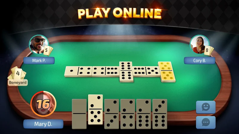 Giao diện chơi game Domino online