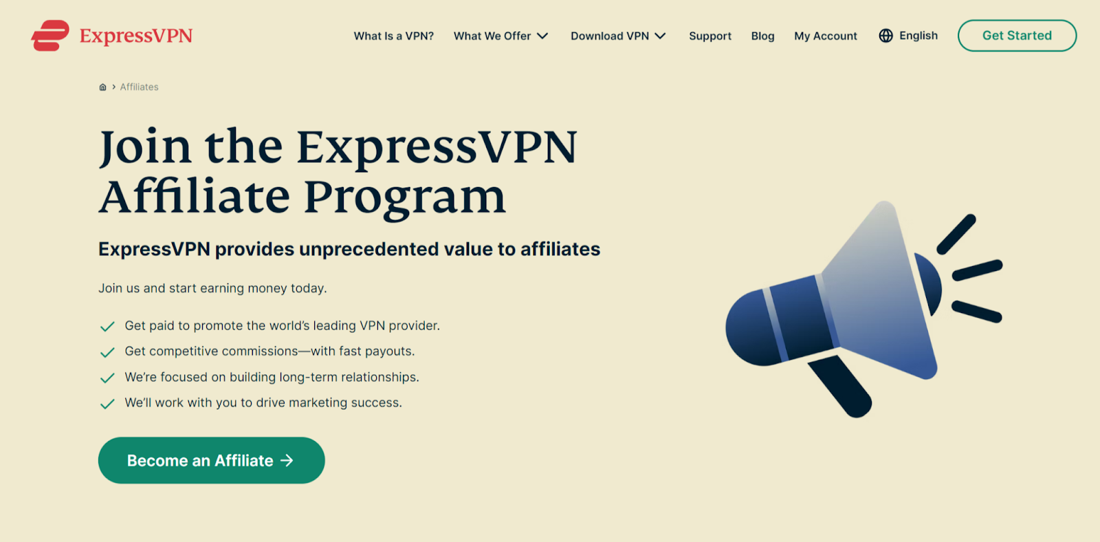 expressvpn affiliate program home page