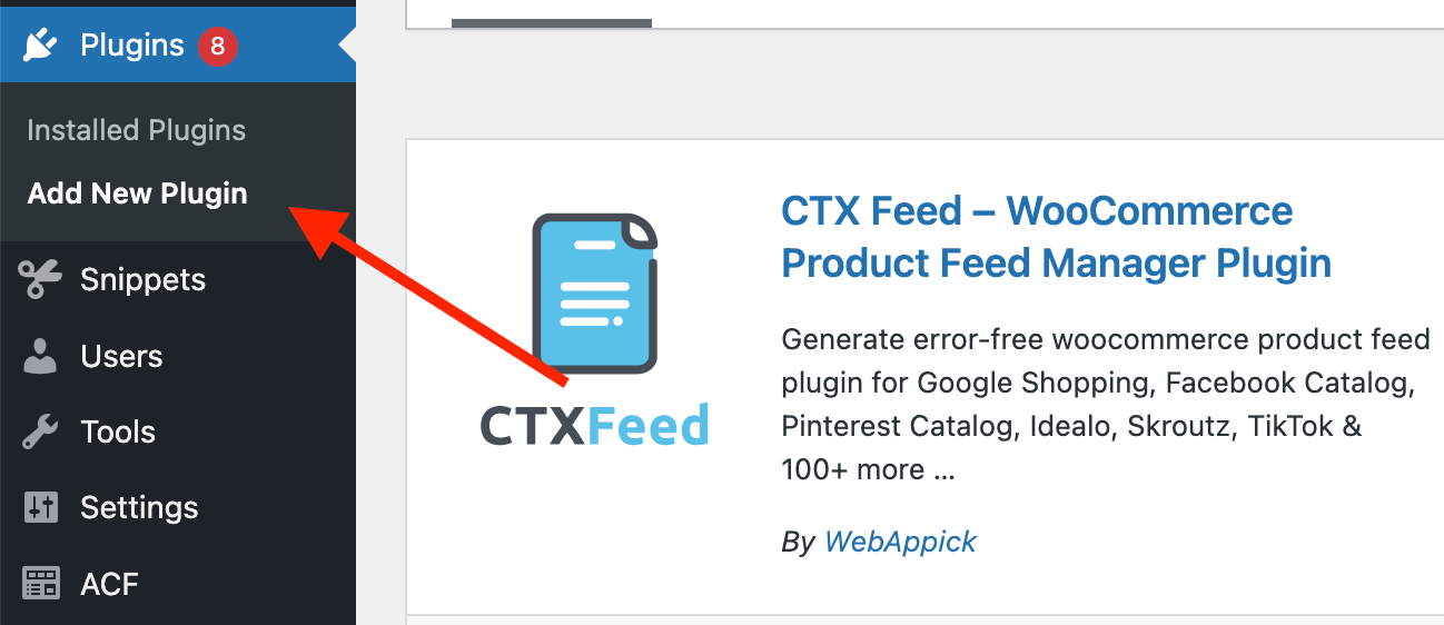add ctx feed plugin to generate google campaign 