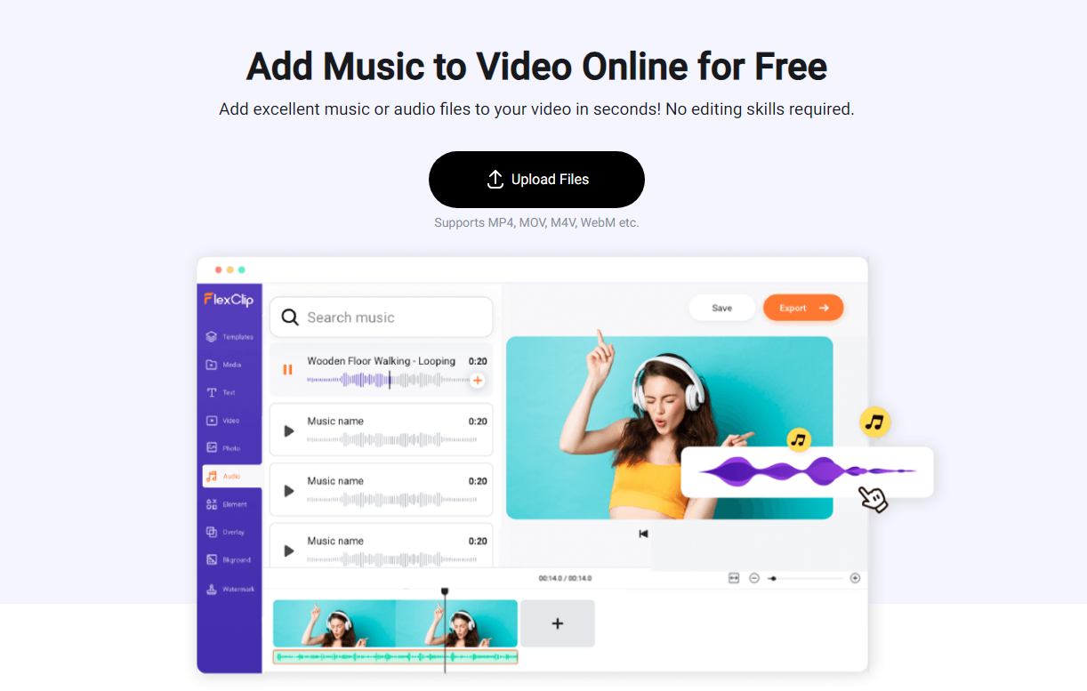 Añadir Música a Videos con FlexClip