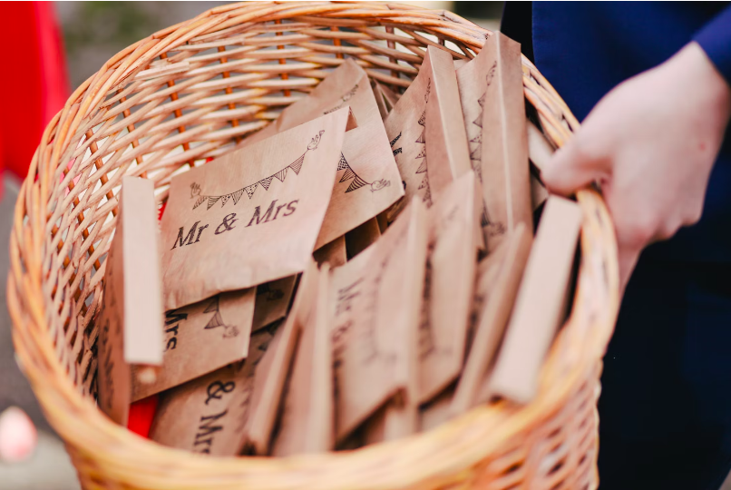 Rustic wedding envelopes