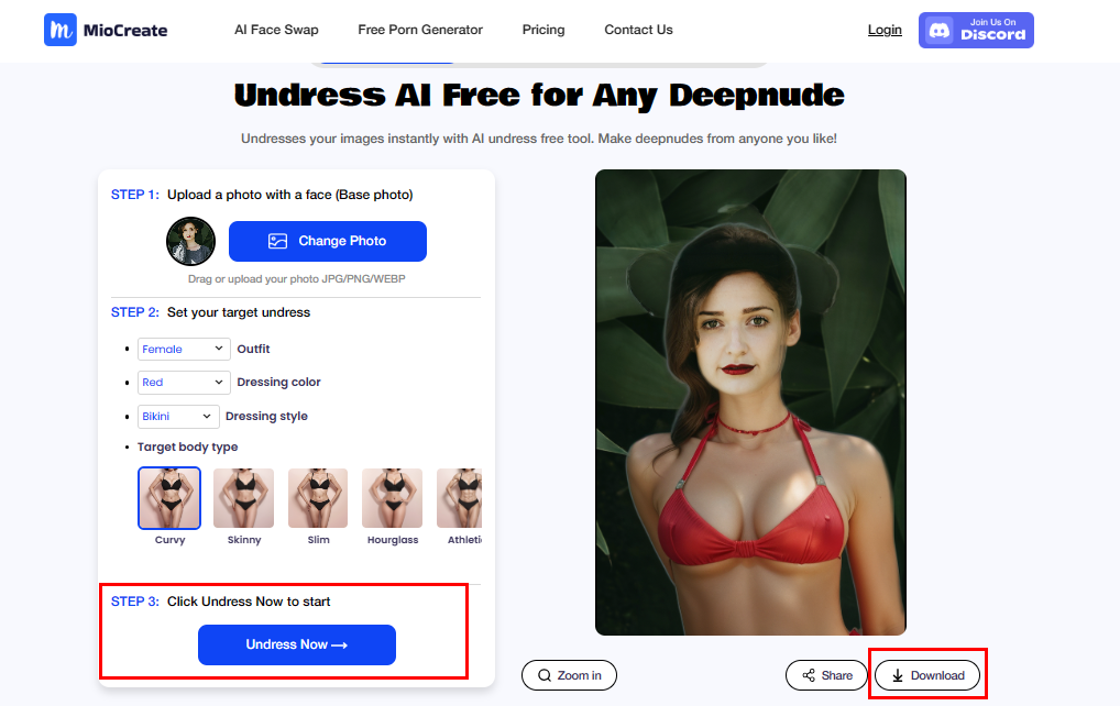 Steps of Using MioCreate for Creating Undress Celebrity Photo