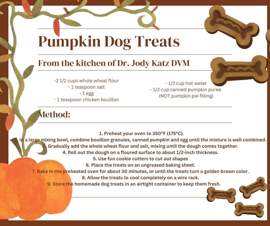 A recipe for a dog treat

Description automatically generated