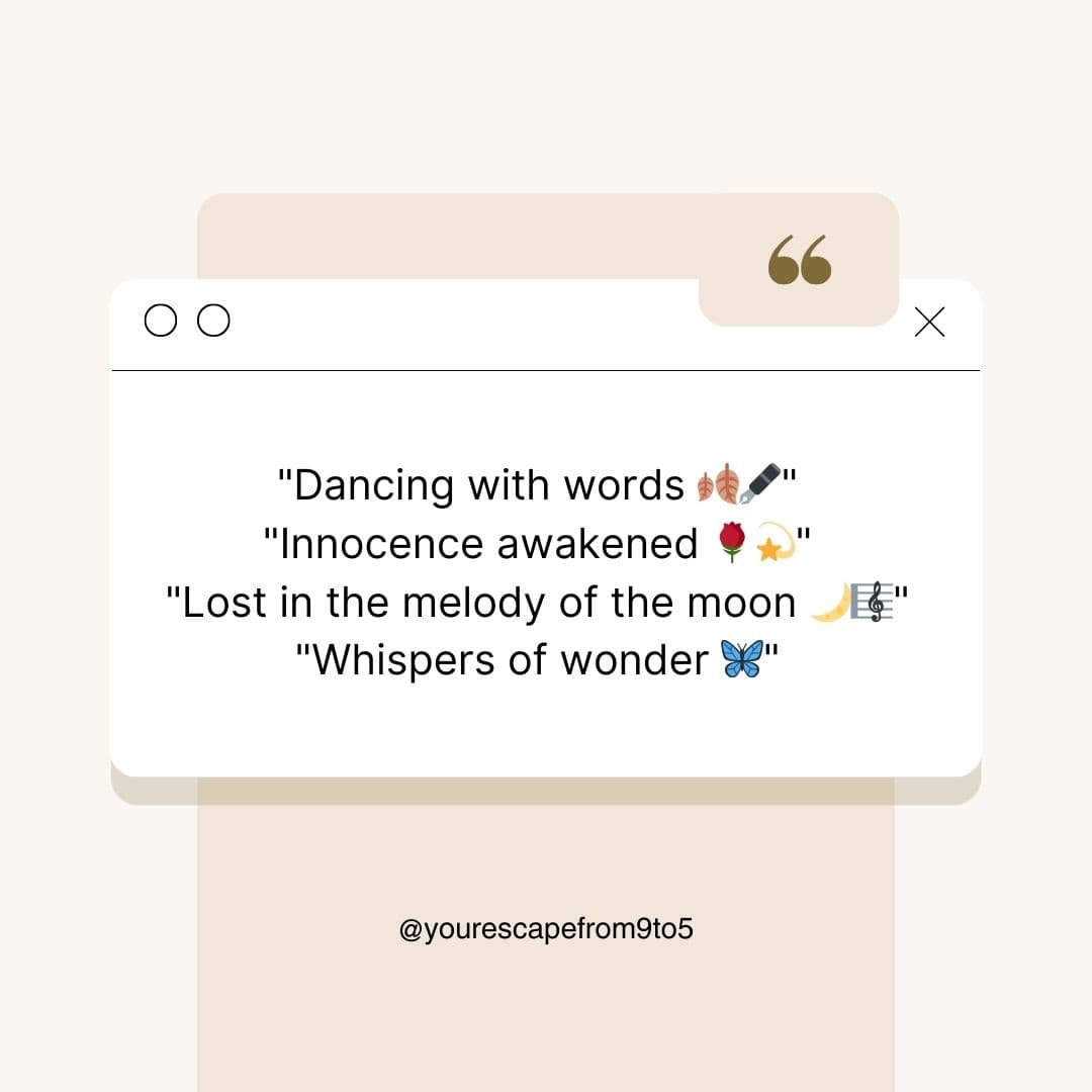 Aesthetic Instagram Bio Ideas - Poetic Romantics