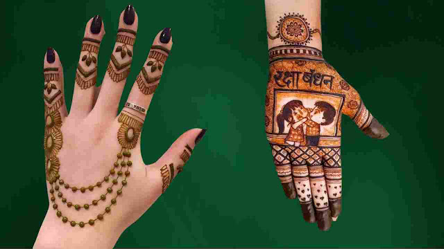 RAKSHA BANDHAN STYLISH BACK HAND MEHNDI DESIGN 2023