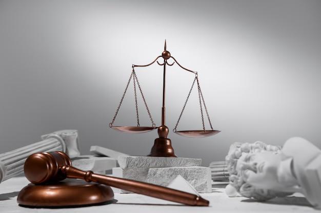 Still life with the scales of justice