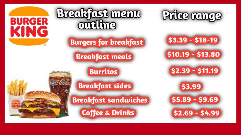 Burger King Breakfast Menu With Prices