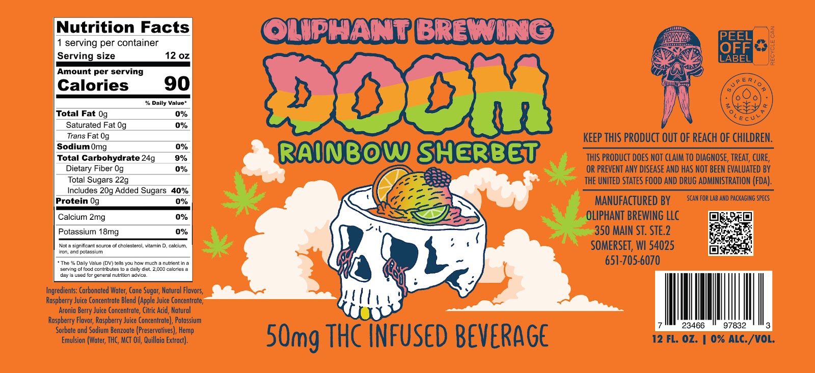 Oliphant Brewing Co Doom - Rainbow Sherbet