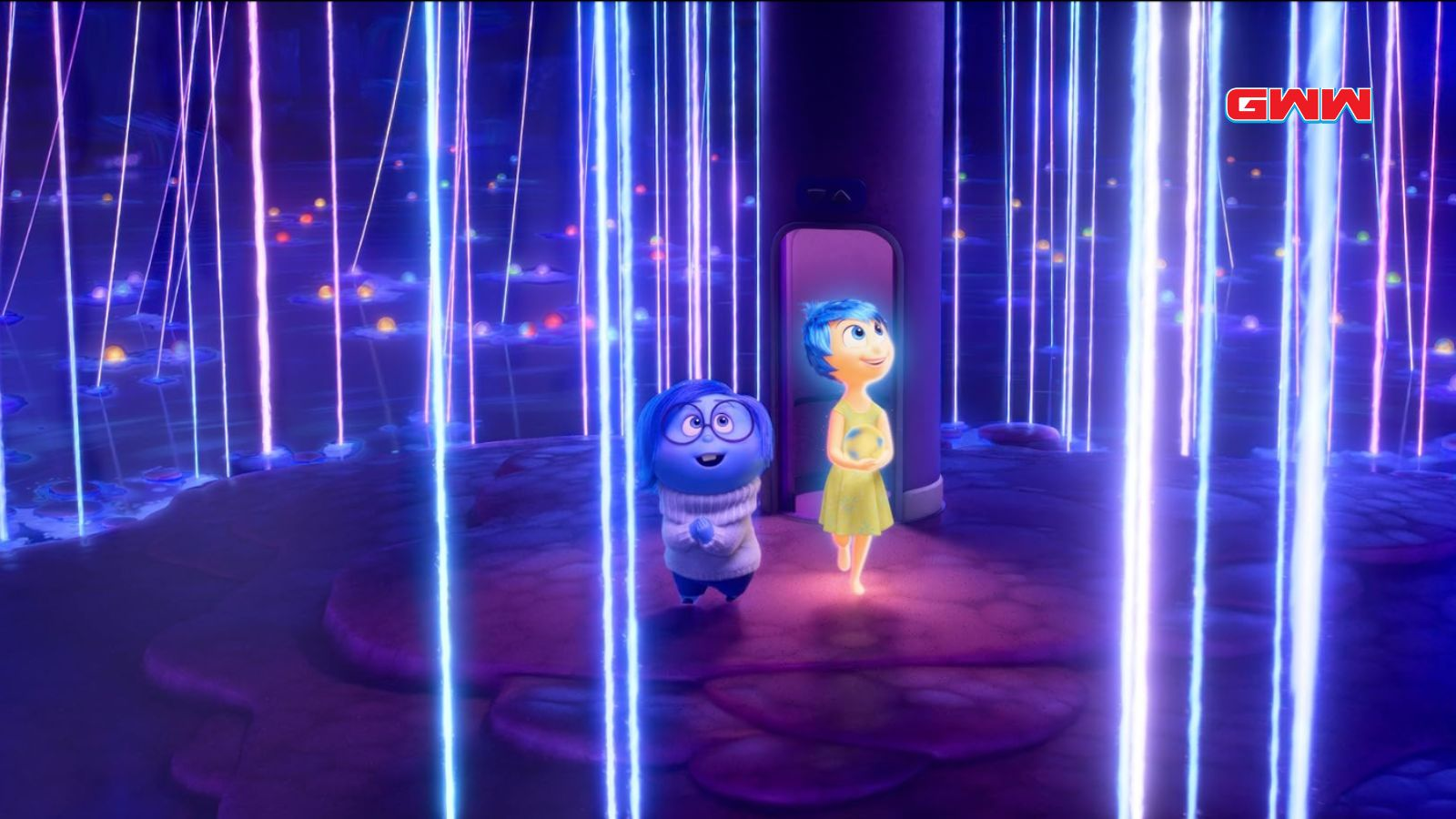 Joy and Sadness  from cast of Inside Out 2