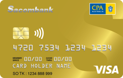 Thẻ tín dụng quốc tế liên kết Sacombank CPA Australia Visa