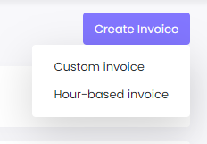 Invoice Types on WebWork Time Tracker